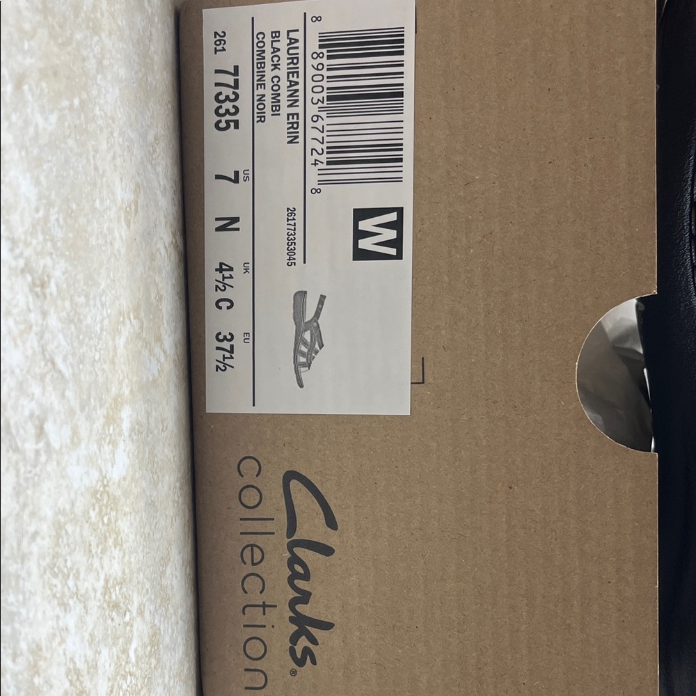 Clarks Women's Black Sandals - Picture 2 of 2